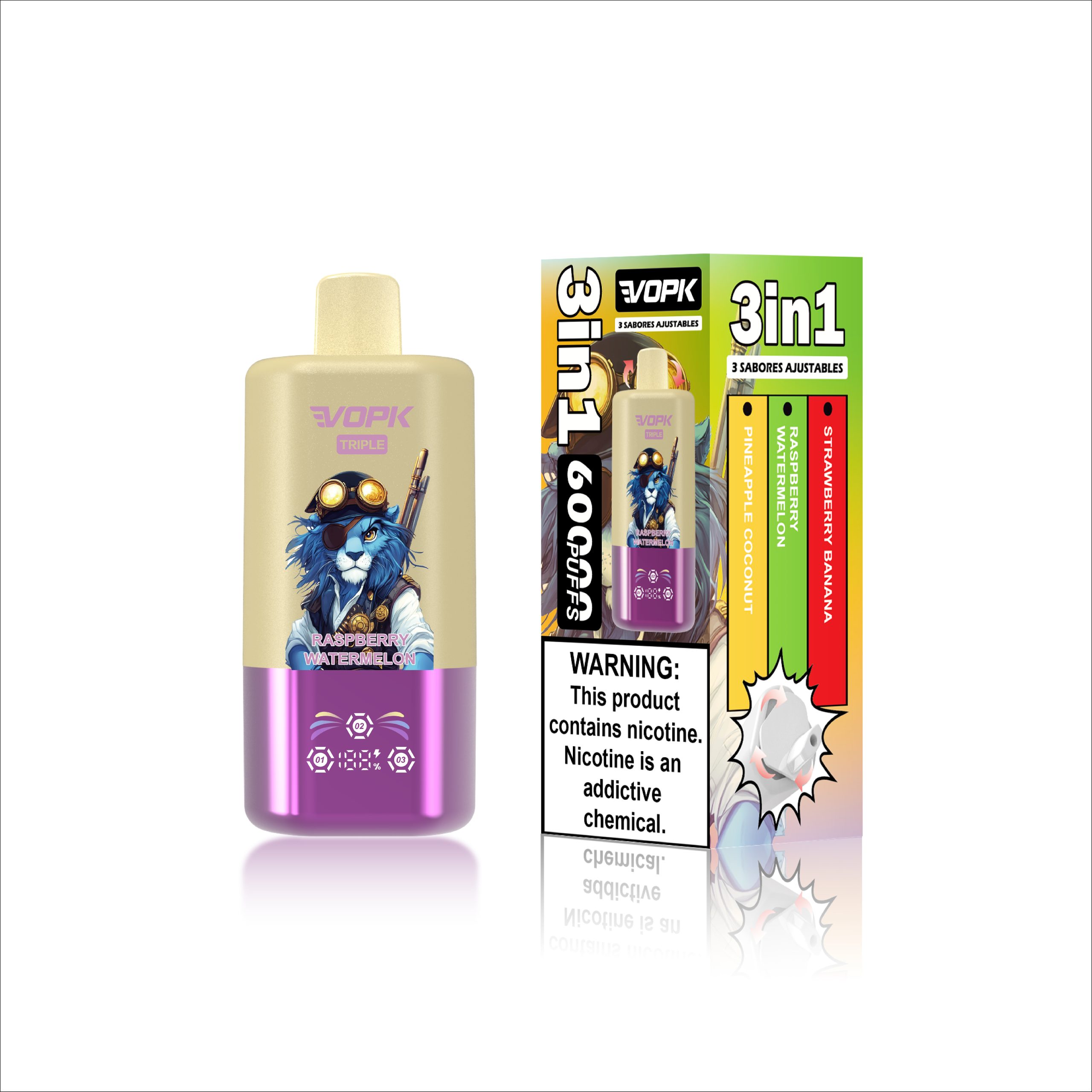 Vopk triple 60k 3in1 Disposable Vape (60000 Puffs) - Image 3