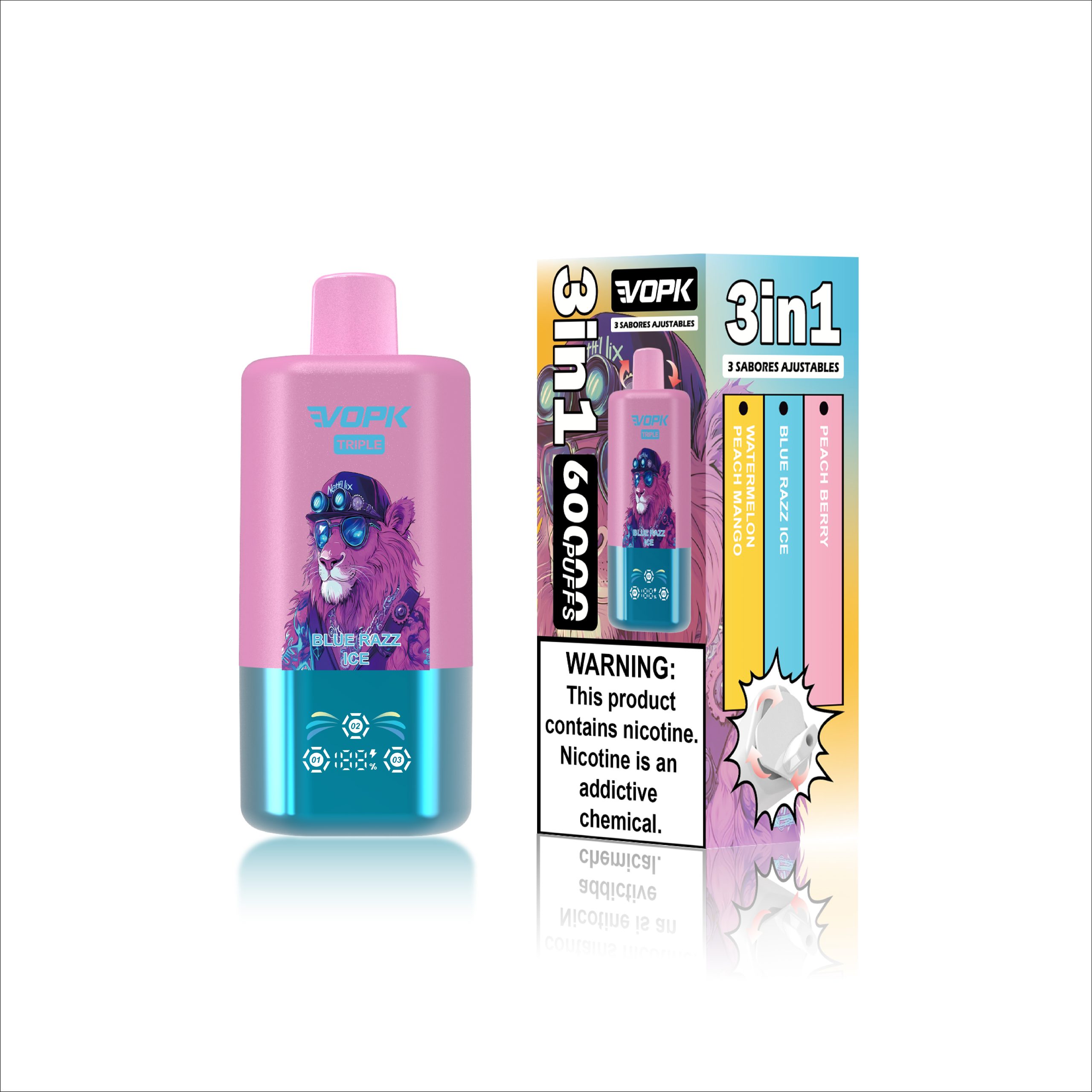 Vopk triple 60k 3in1 Disposable Vape (60000 Puffs) - Image 4