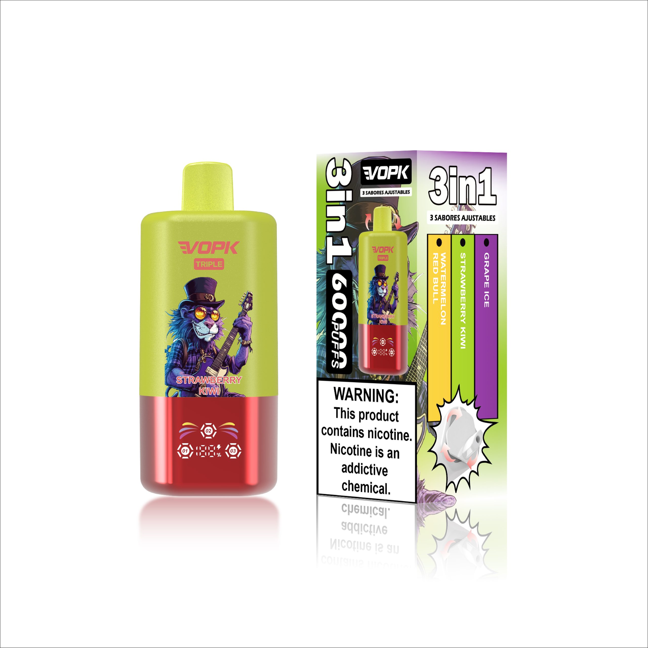 Vopk triple 60k 3in1 Disposable Vape (60000 Puffs) - Image 5