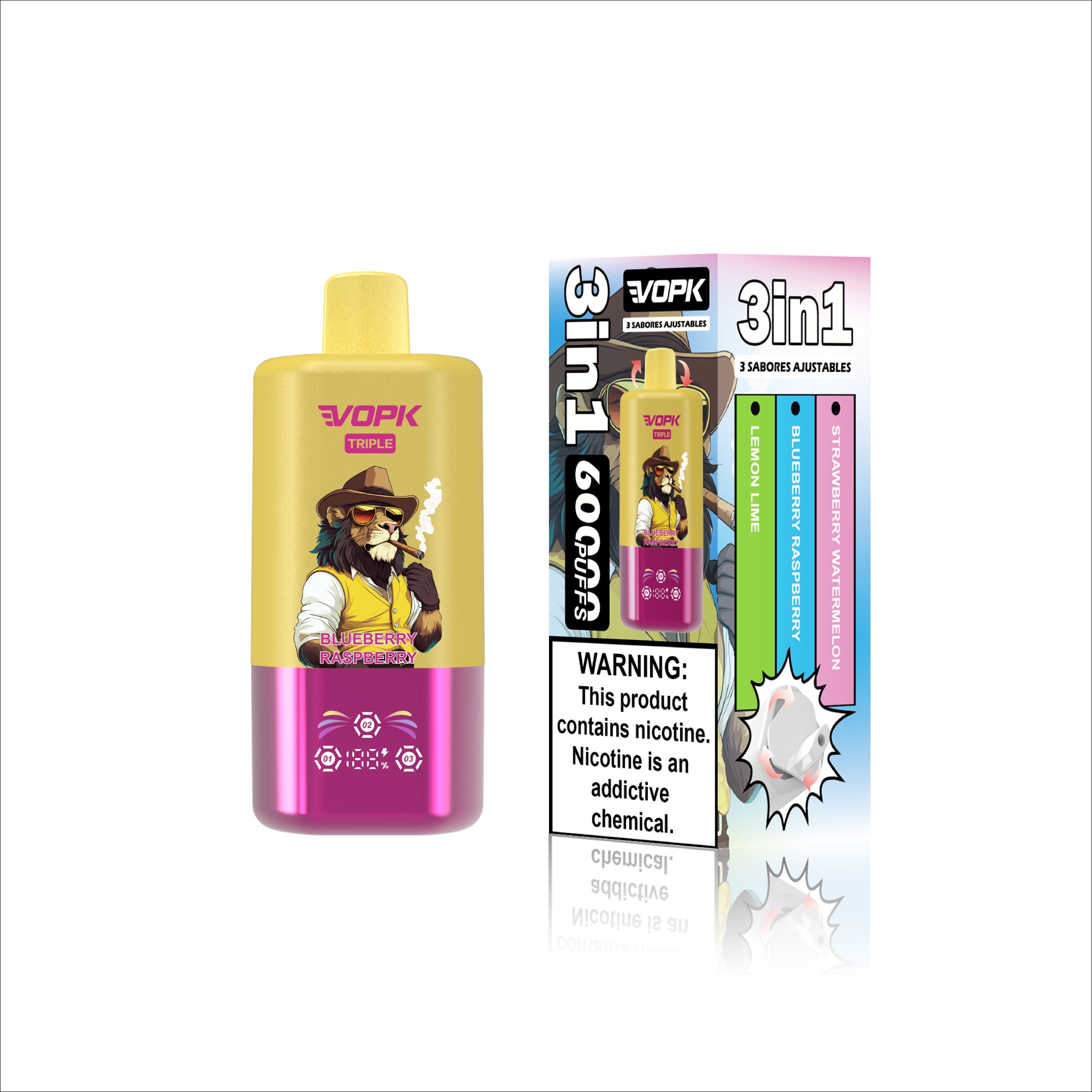 Vopk triple 60k 3in1 Disposable Vape (60000 Puffs) - Image 6