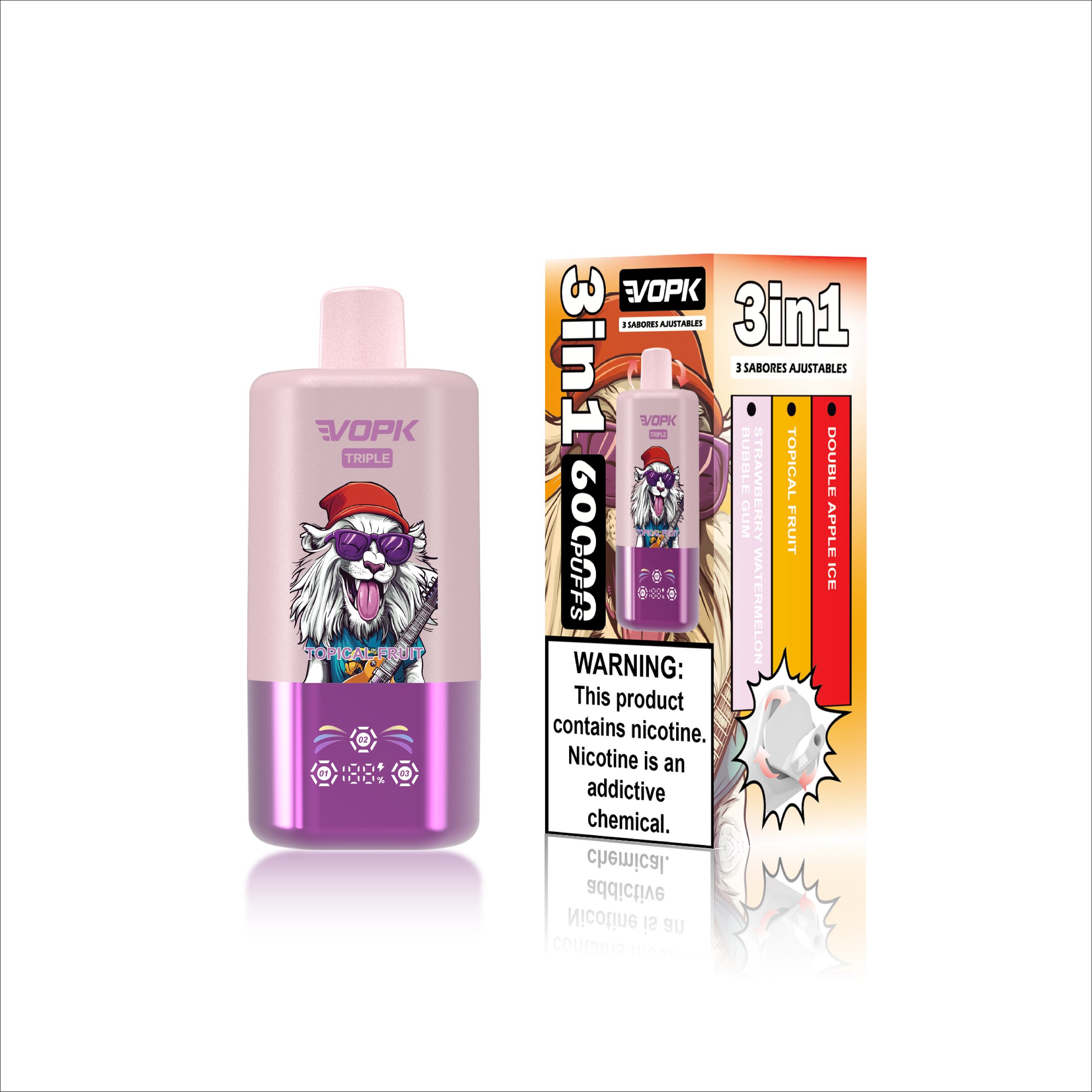 Vopk triple 60k 3in1 Disposable Vape (60000 Puffs) - Image 7