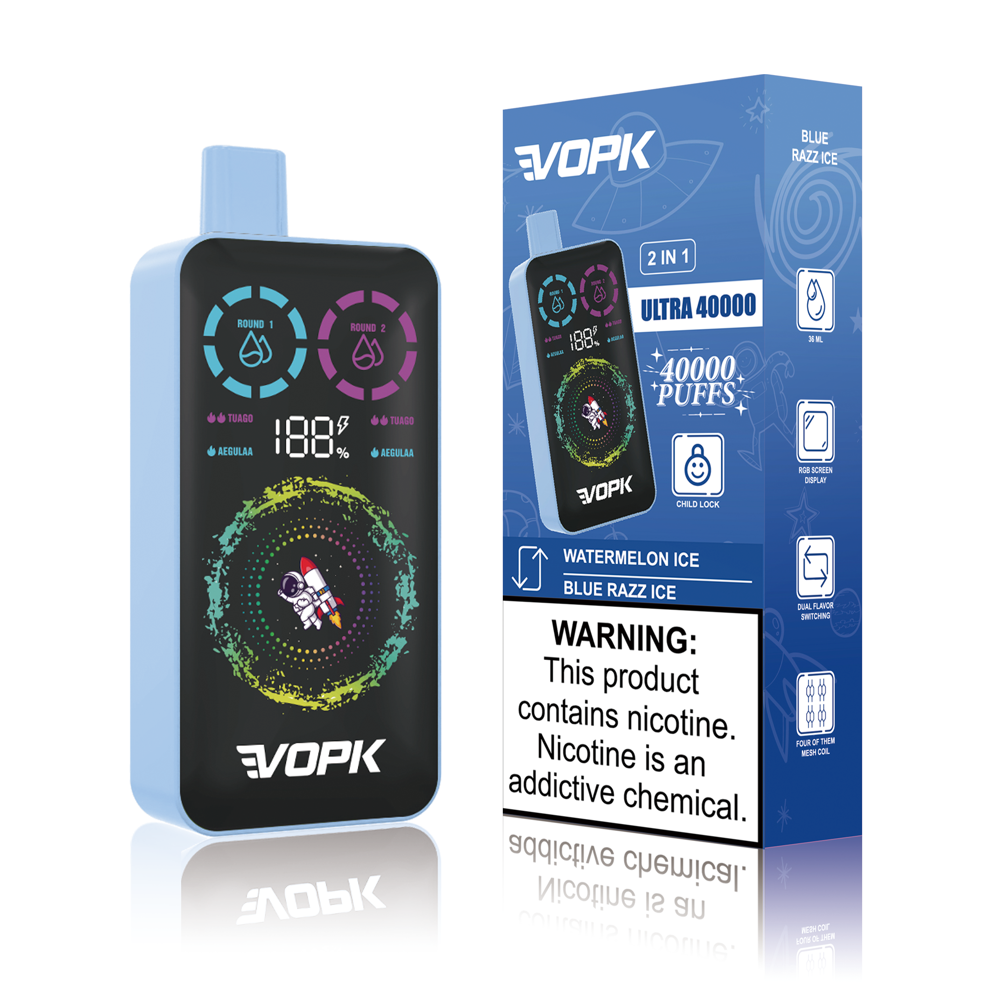 VOPK ULTRA 40000 2in1 Disposable Vape