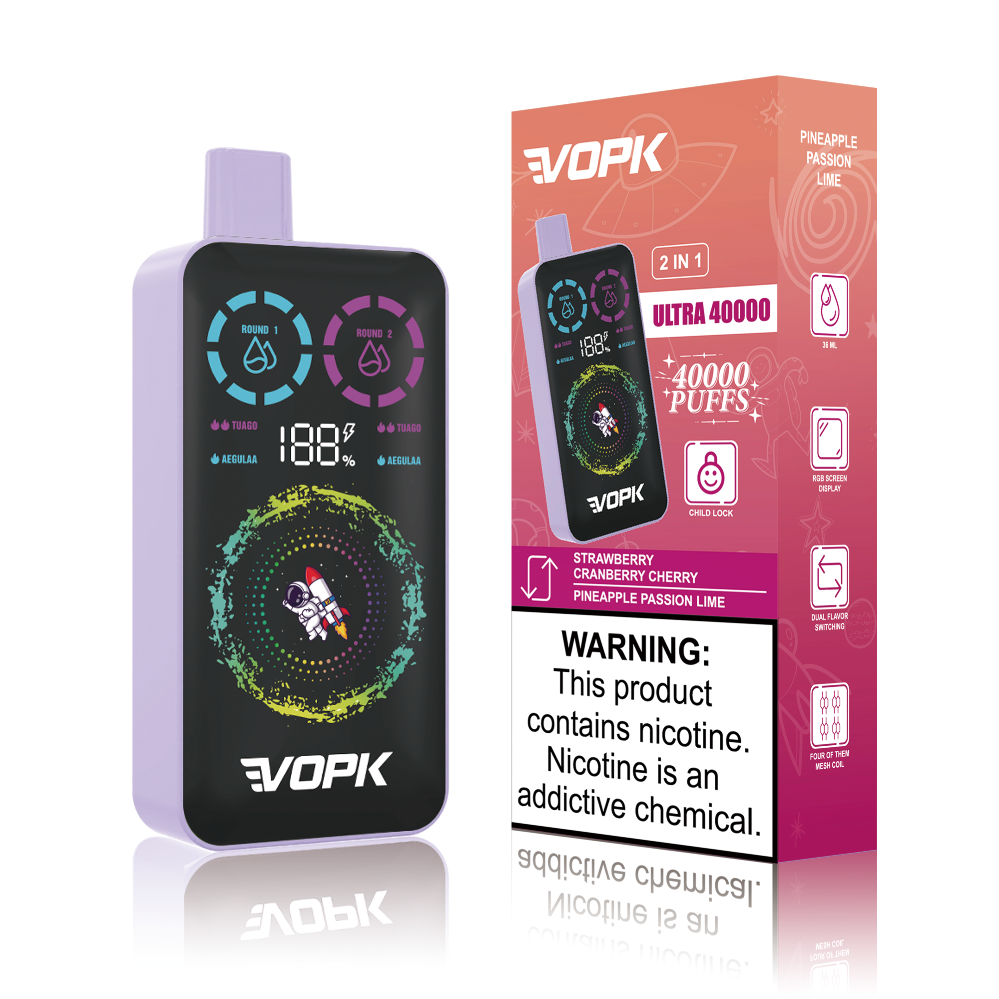 VOPK ULTRA 40000 2in1 Disposable Vape - Image 3