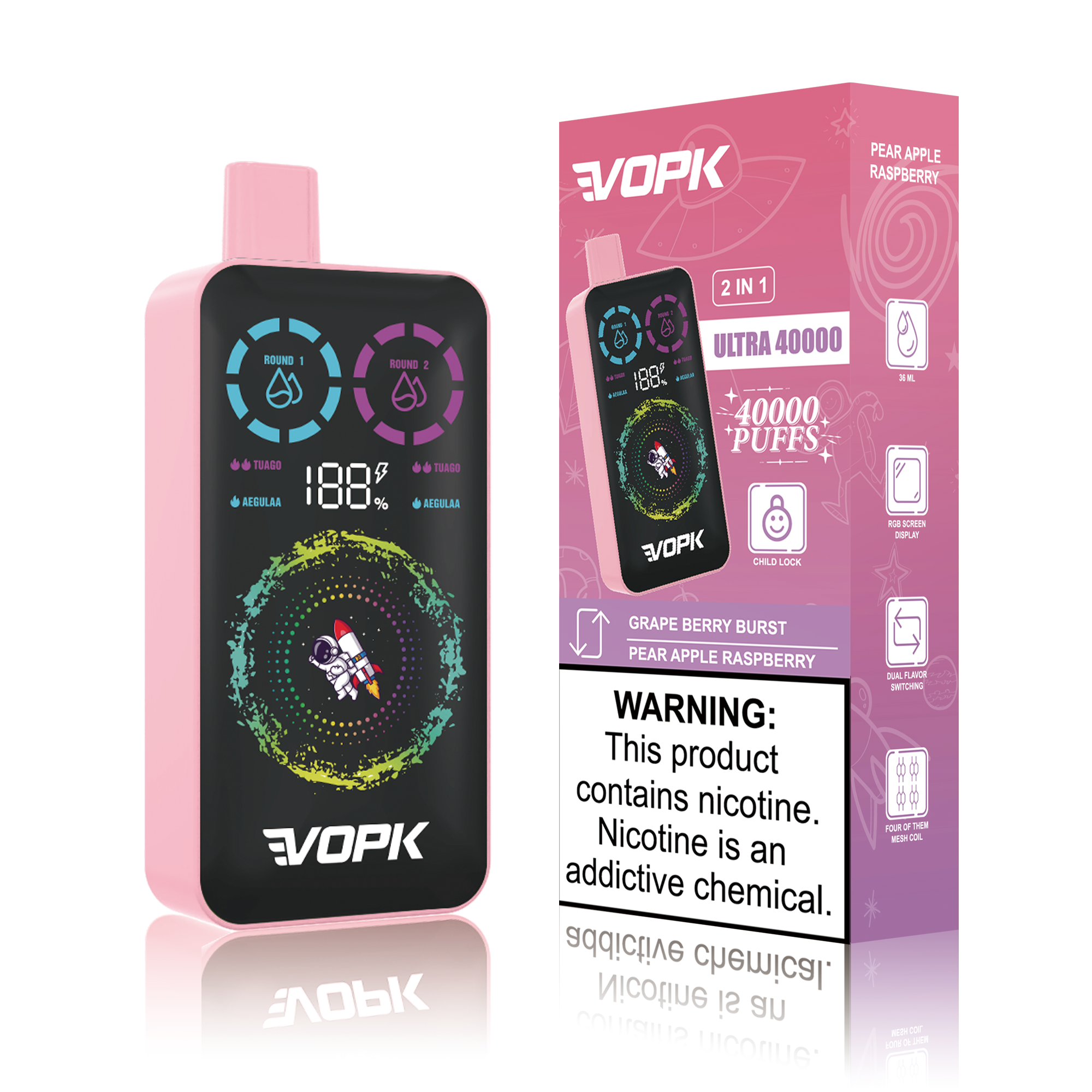 VOPK ULTRA 40000 2in1 Disposable Vape - Image 4