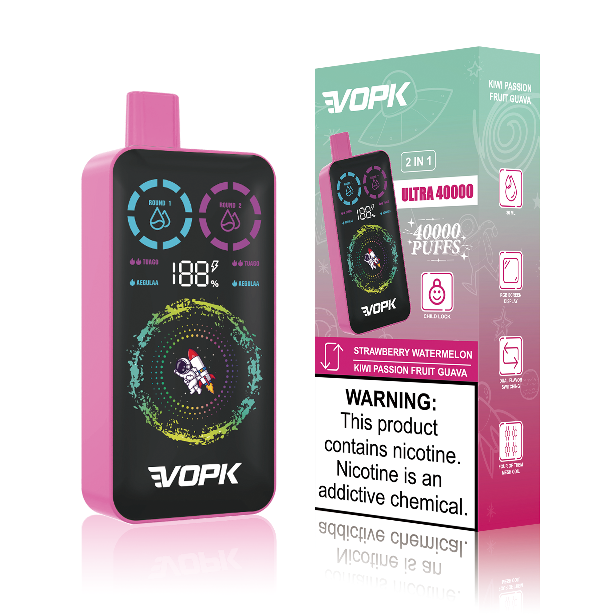 VOPK ULTRA 40000 2in1 Disposable Vape - Image 5