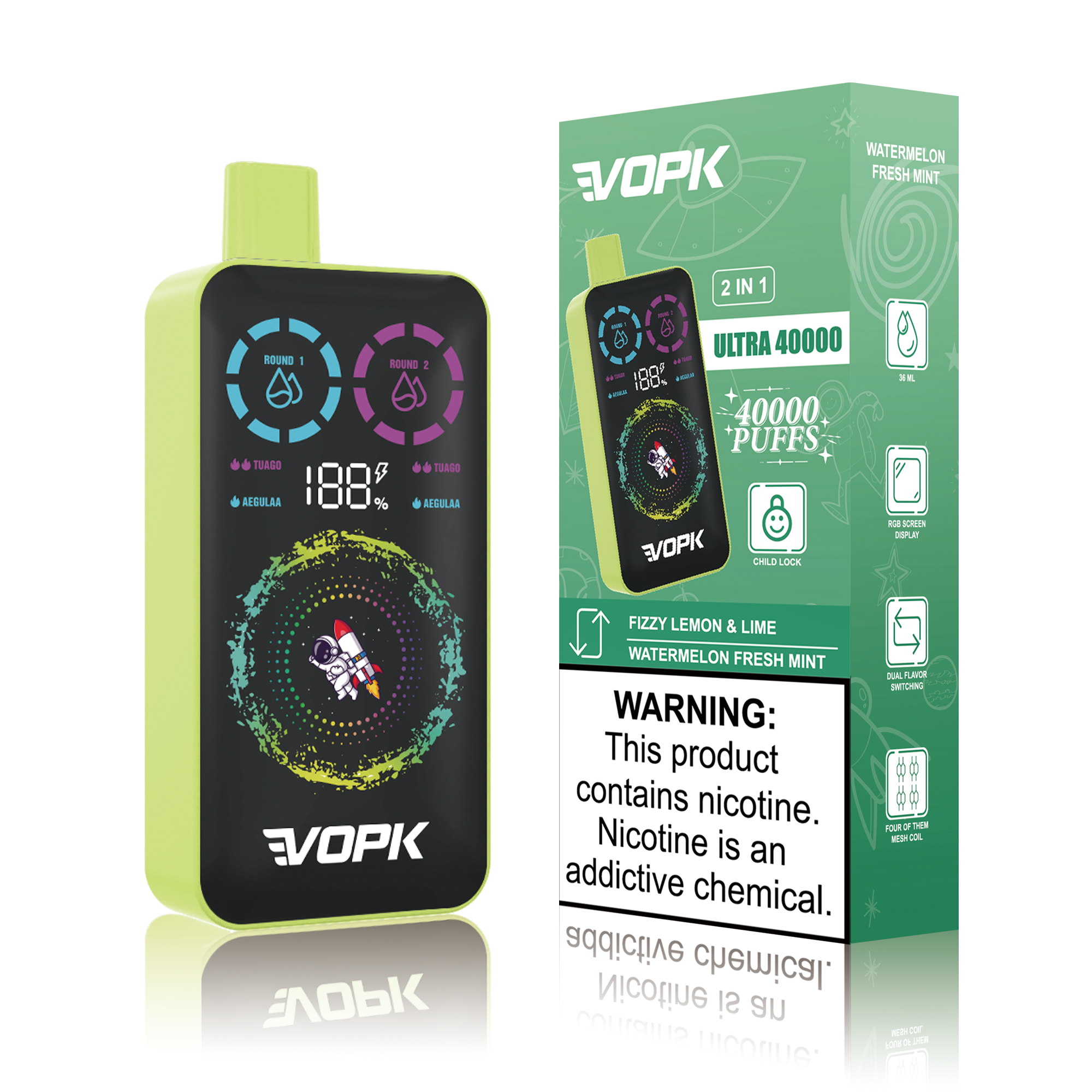 VOPK ULTRA 40000 2in1 Disposable Vape - Image 6