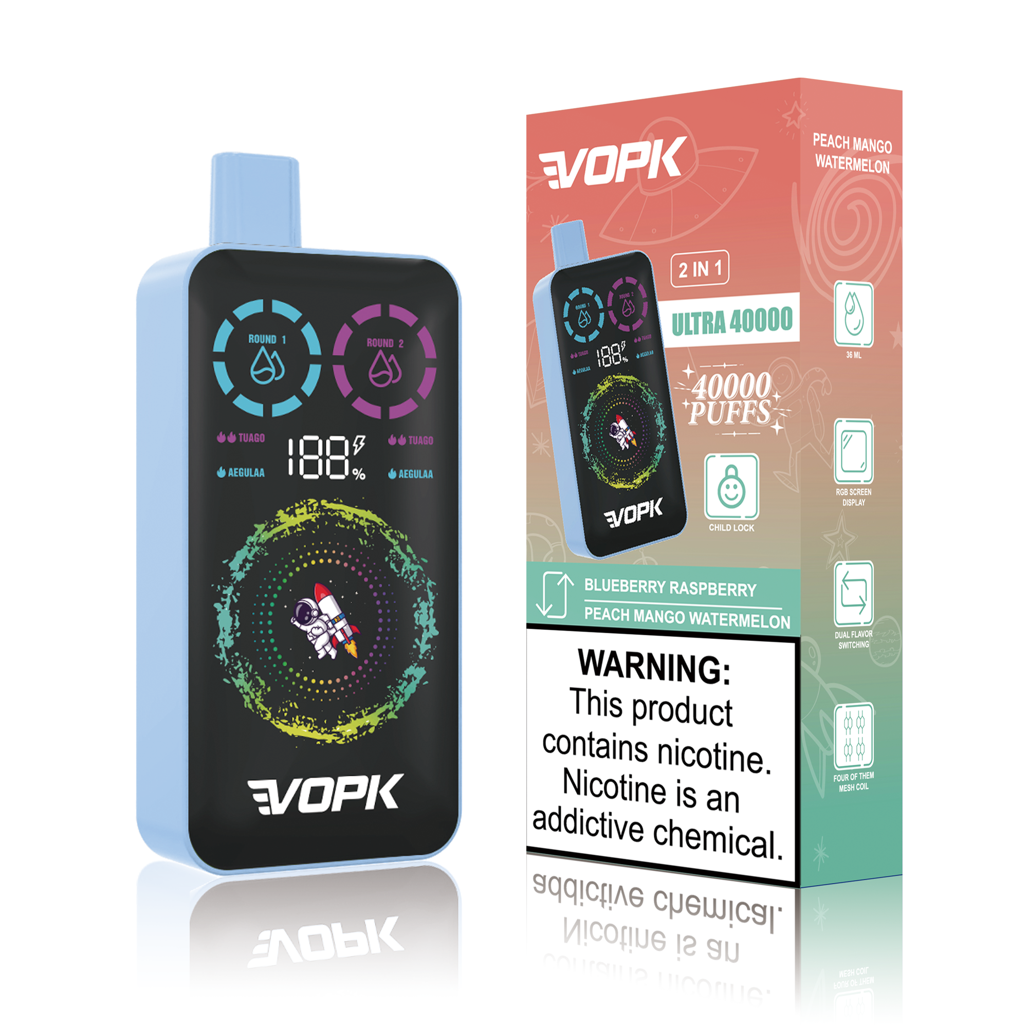VOPK ULTRA 40000 2in1 Disposable Vape - Image 8