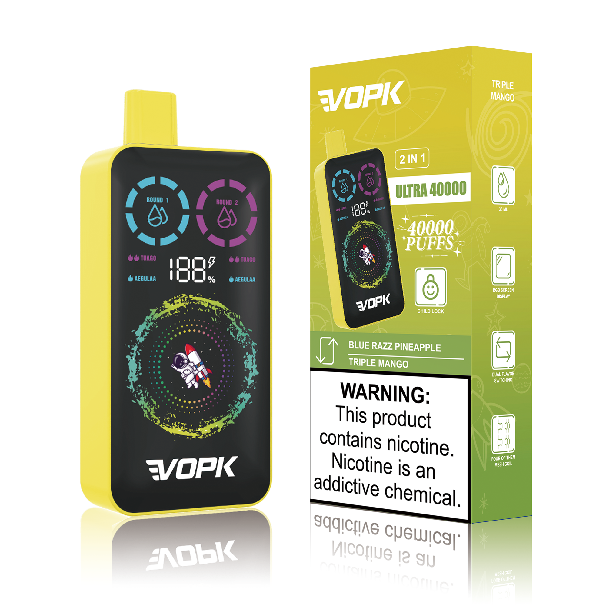 VOPK ULTRA 40000 2in1 Disposable Vape - Image 2